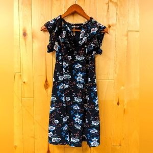 Blue Rain Floral Dress